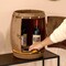 Vintiquewise Vintage Wooden Barrel Shaped Wine Holder with a rotating turntable QI004652 - alternate 2